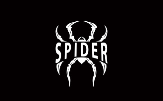 Spider Insect Logo Simple Design Vector V2