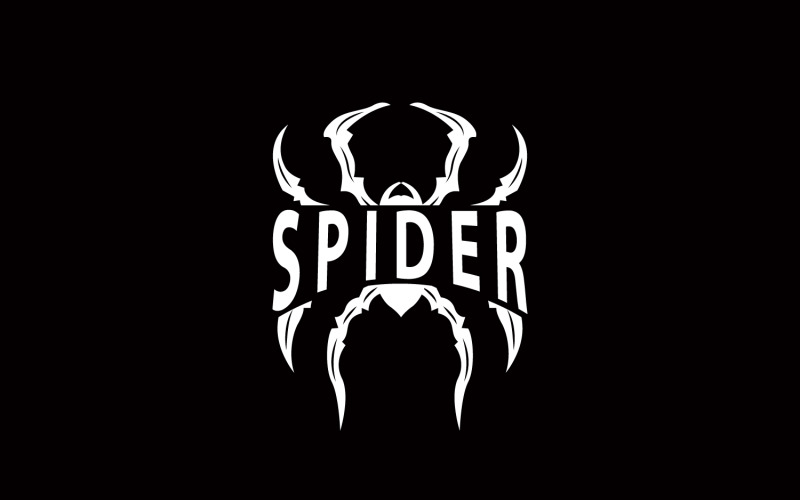 Spider Insect Logo Simple Design Vector V2 Logo Template