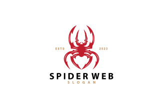 Spider Insect Logo Simple Design Vector V3