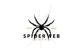 Spider Insect Logo Simple Design Vector V4