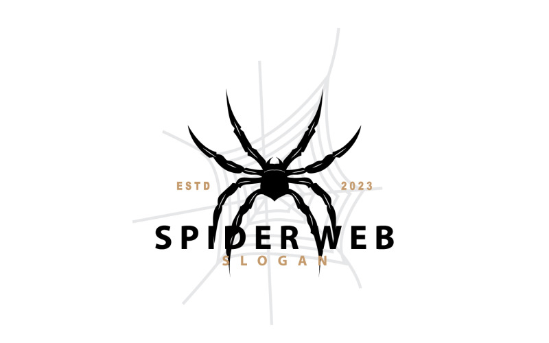 Spider Insect Logo Simple Design Vector V4 Logo Template