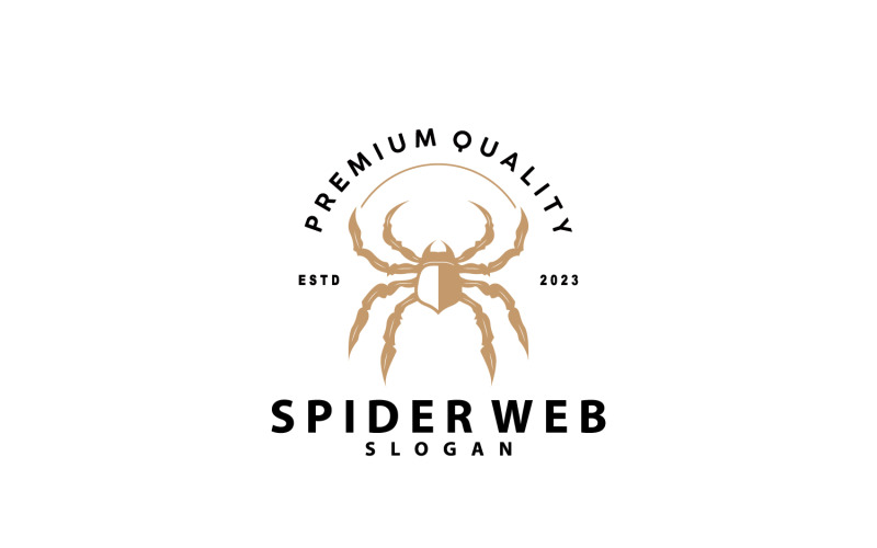 Spider Insect Logo Simple Design Vector V5 Logo Template