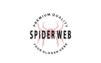 Spider Insect Logo Simple Design Vector V6