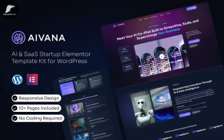 Aivana – AI & SaaS Startup Elementor Template Kit for WordPress