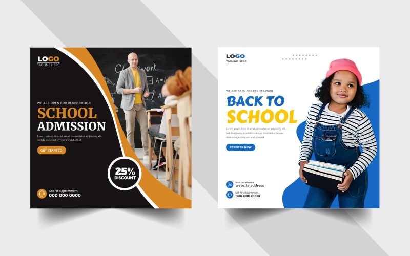 Back to School Admission Social Media Post Ver-4