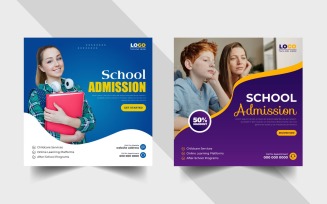 Back to School Admission Social Media Post Ver-5
