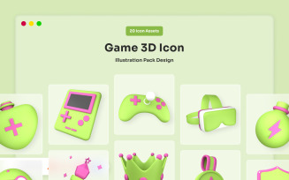 Colorful 3D Game Icon Set