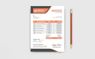 Creative Invoice Template Design