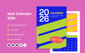 Creative School Wall Calendar 2026
