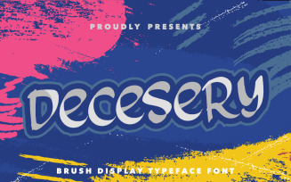 Decesery - Brush Display Typeface Font