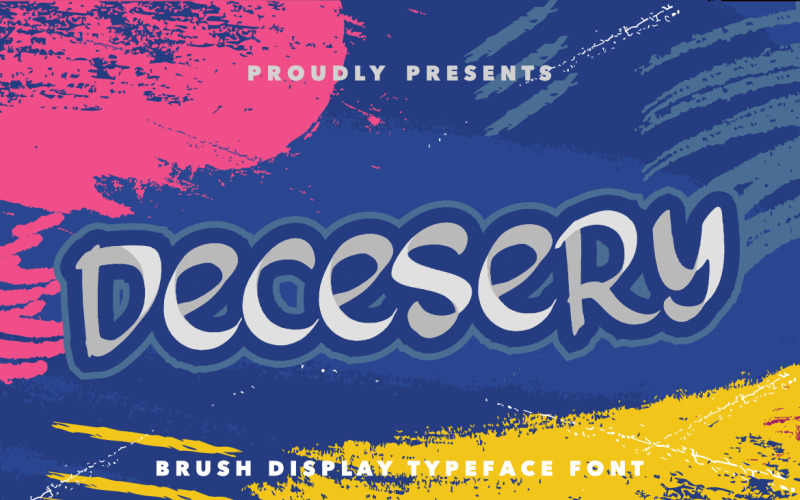 Decesery - Brush Display Typeface Font