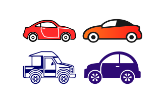 Different Style Car Icons Set
