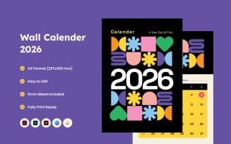 Fun Learning Wall Calendar for Kids