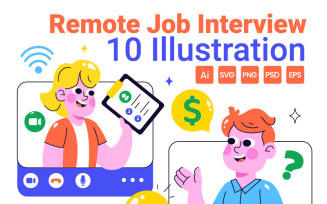 10 Remote Job Interview Illustration