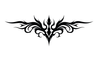 Modern Tribal Tattoo Vector Black Trace