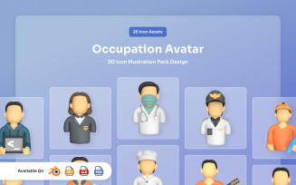 Occupation Avatar 3D Icon Pack