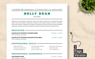 ATS Ready Nurse Resume Template Google Docs