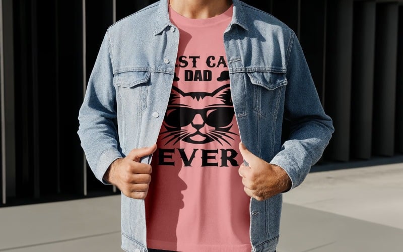 Best Cat Dad Ever Shirt Design T-shirt