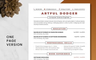 Computer Science Resume Template Google Docs