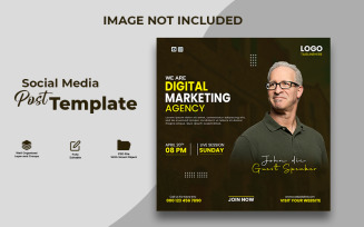 Digital Marketing Agency Banner Template | Modern Business Webinar Design
