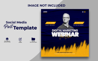 Digital Marketing Webinar PSD Flyer Template Promotion Banner