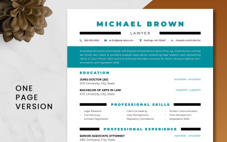Lawyer Resume Template | Friendly Law Resume + Cover Letter