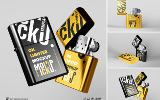 Oil Lighter Mockup Sets Design