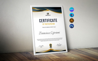 Professional Certificate Design, Instant Download, MS Word and Canva Template