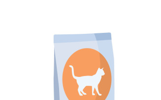 Whimsical Cat Food Bag Icon: Playful Pet Supply Design