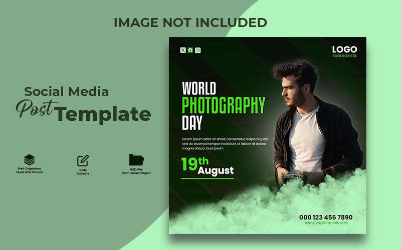 World Photography Day Instagram Post Template 19 August Social Media