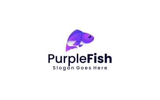 Gradient Modern Fish Logo Design 301
