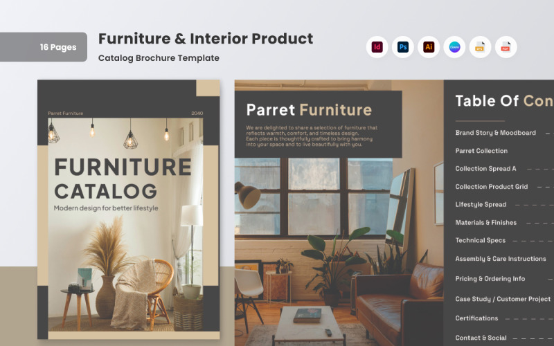 Interior Lookbook Brochure Magazine Template