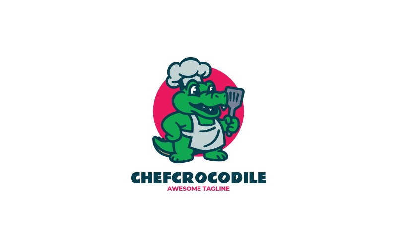 Mascot Chef Crocodile Logo Design Logo Template