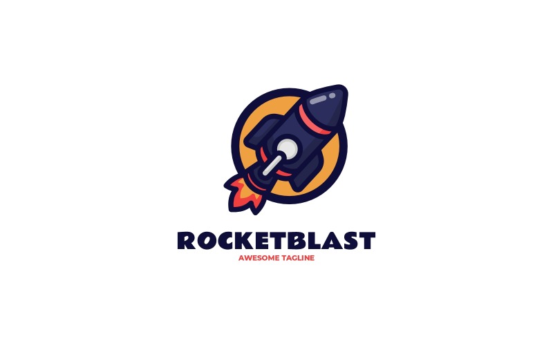 Mascot Modern Rocket Logo Design Logo Template