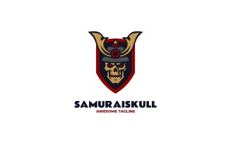 Mascot Samurai Skull Logo Design