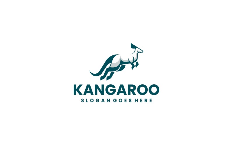 Monochrome Kangaroo Logo Design Logo Template