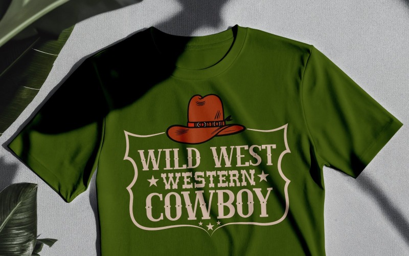 Wild West Western Cowboy Shirt Design | Digital PNG | Rodeo Sublimation T-Shirt Design T-shirt
