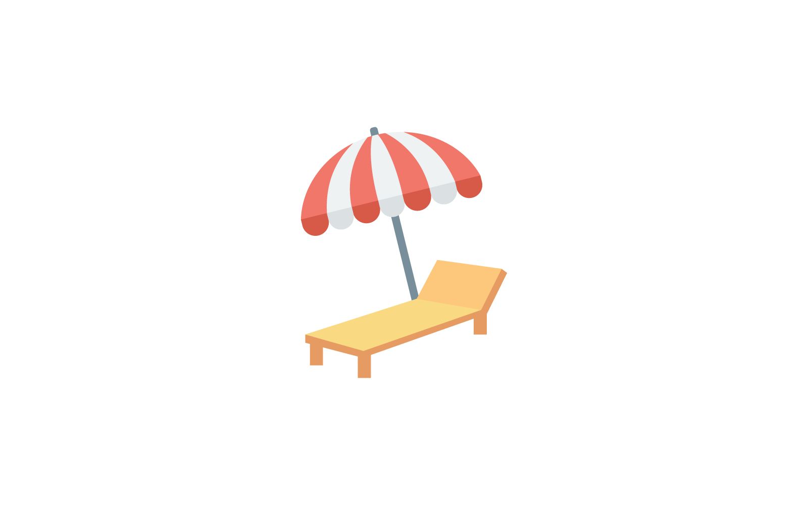 Beach chair design illustration template Logo Template
