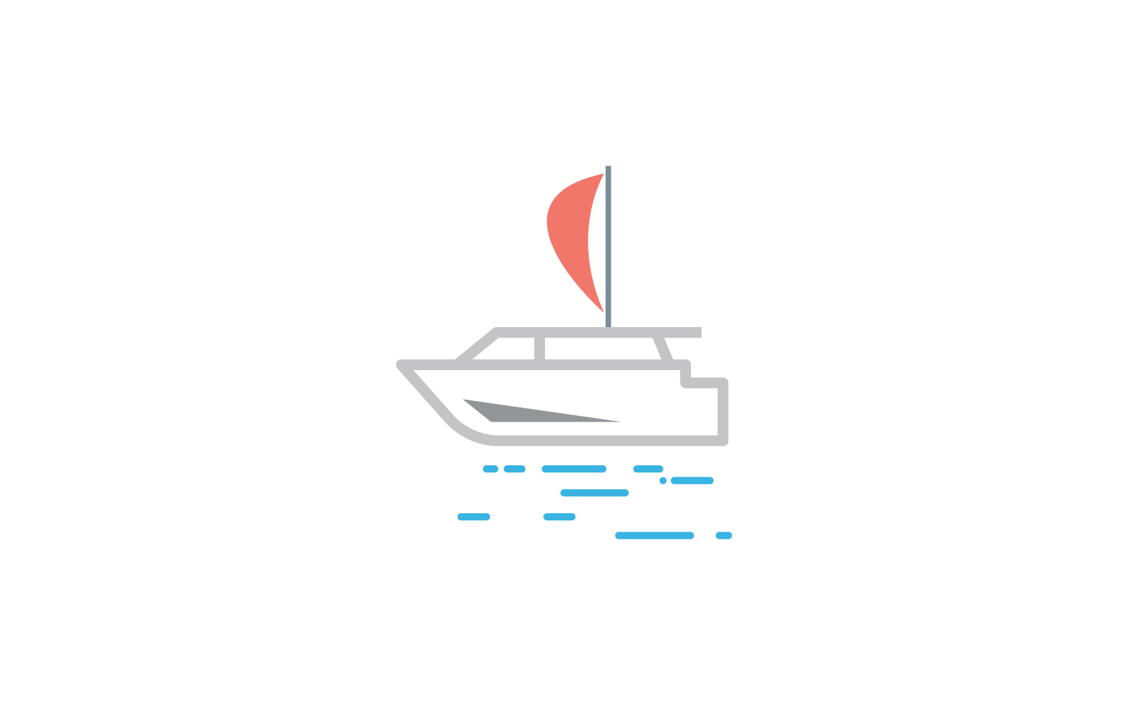 Boat logo illustration icon design template