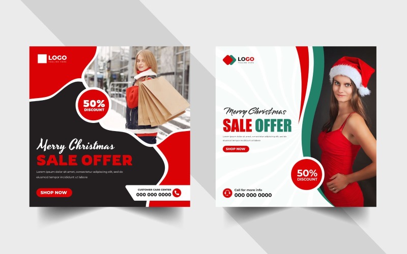 Christmas Sale Social Media Post Template Ver-1