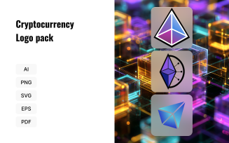 Cryptocurrency Logo Pack – Minimal Blockchain Branding Templates