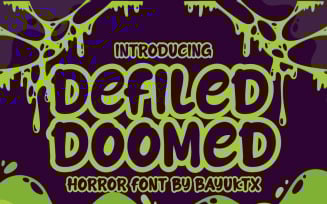 Defiled Doomed a New Horror Font