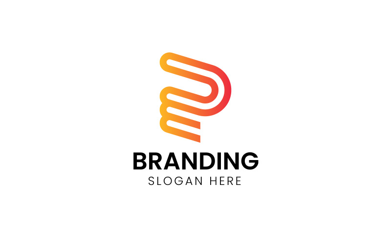 Letter P typography company logo-973 Logo Template