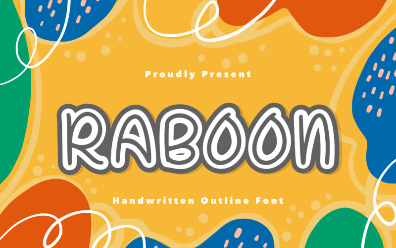 Raboon a Handwritten Outline Premium Font