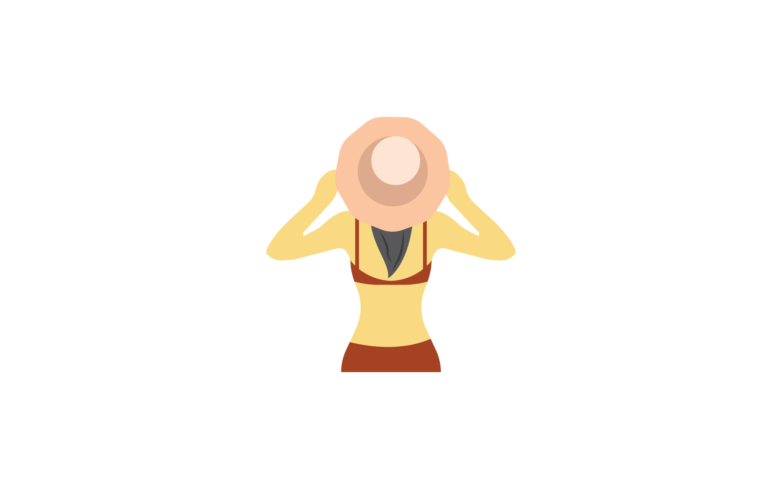 Sexy woman on the beach design illustration logo template Logo Template