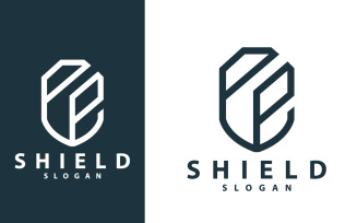 Simple Security Shield Logo Design Vector V10