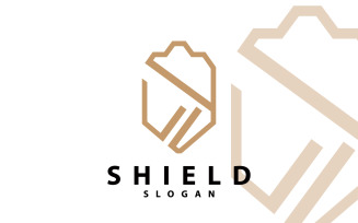 Simple Security Shield Logo Design Vector V11
