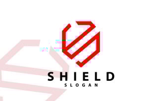Simple Security Shield Logo Design Vector V1