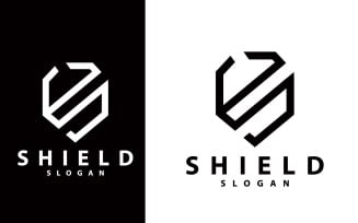 Simple Security Shield Logo Design Vector V2