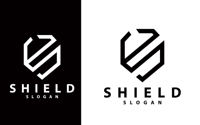 Simple Security Shield Logo Design Vector V2 Logo Template